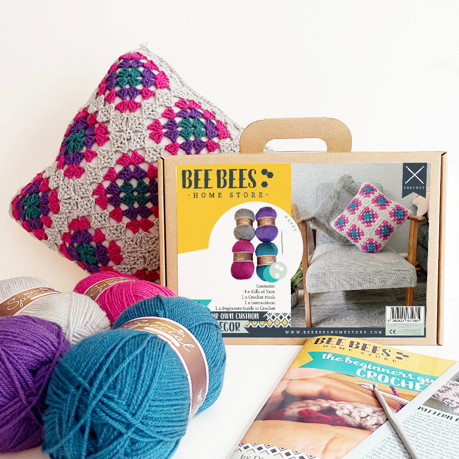BeeBees Homestore DIY Crochet Your Own Cushion Kit | BeeBees Homestore