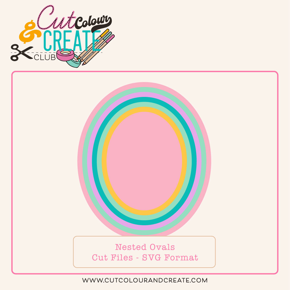 Nested Ovals SVG Files