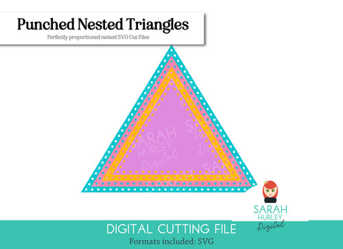 Punched Edge Nested Triangles | Sarahhurleydigital