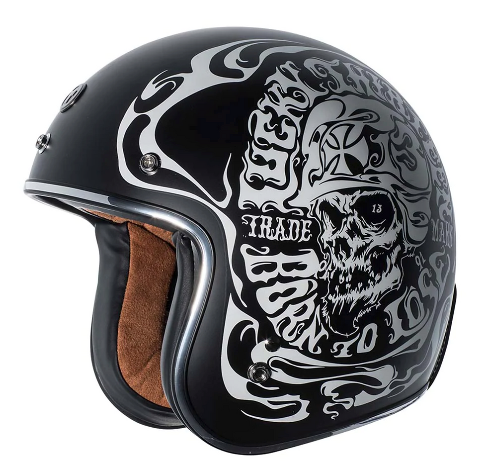 Thumbnail: Torc T-50 'Smoke Skull' Open Face Helmet