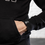 Thumbnail: HolyFreedom Men's Black Zipper Hoodie Pocket Detail