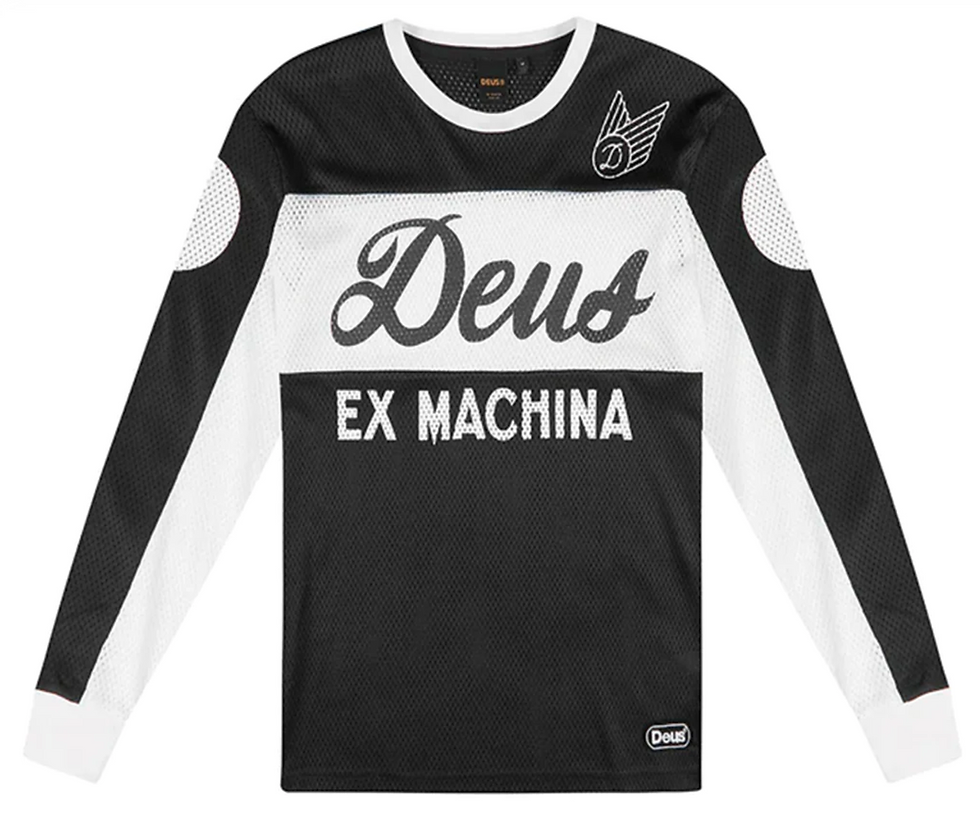 Thumbnail: Deus Ex Machina 'Saber' Men's Black and White Moto Jersey