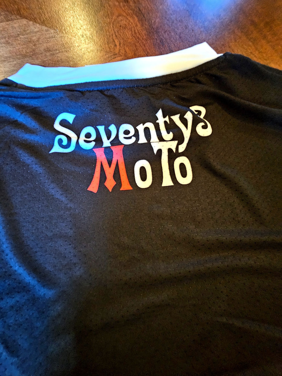 Thumbnail: 73 MoTo Unisex Mesh Long Sleeve Black Shirt Back Logo Design