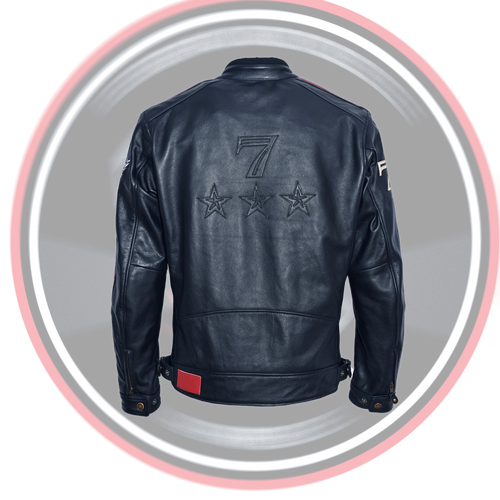 73 MoTo Men's Black Leather Motorcycle Racing Jacket | 73 MoTo