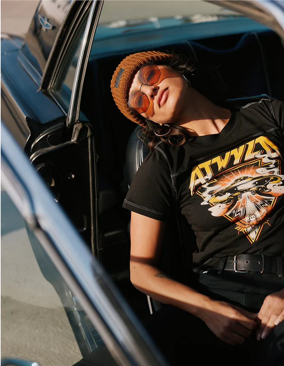 Thumbnail: ATWYLD 'Zero Gravity Women's Black Baby tee