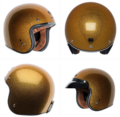 Torc T-50 'Gold Mega Flake' Open Face Helmet | 73 MoTo