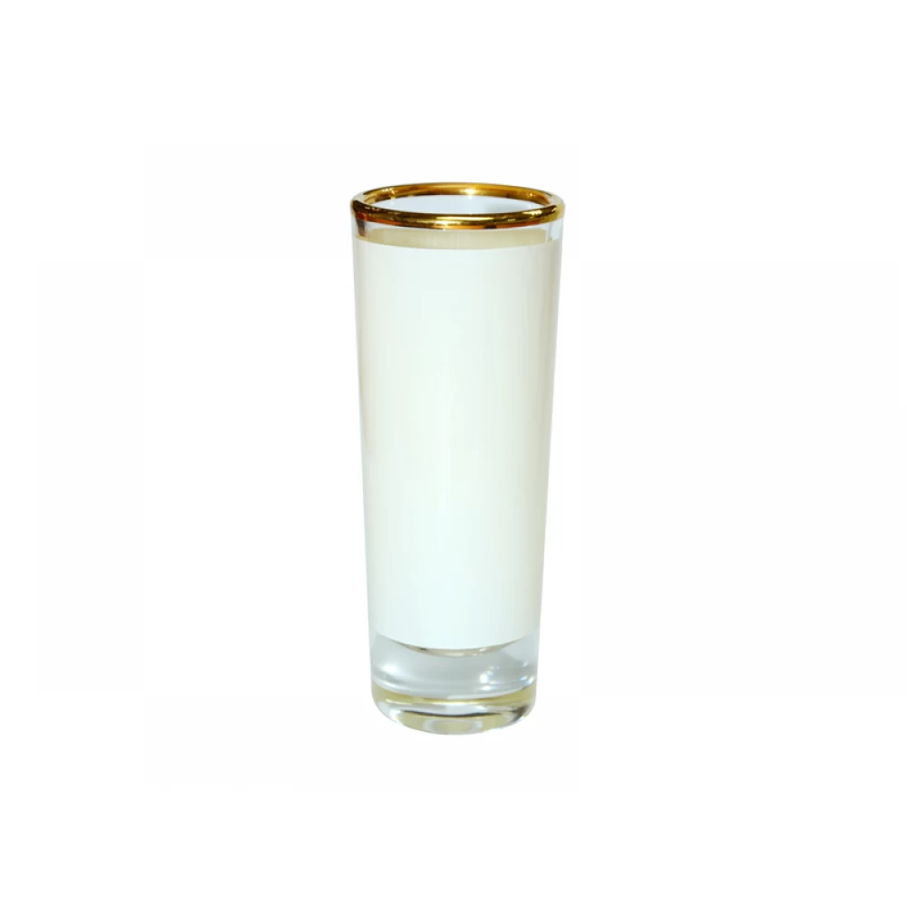 3OZ SHOT GLASS MUG WITH GOLD RIM ( BN16) 12 PIECES PER PACK E8