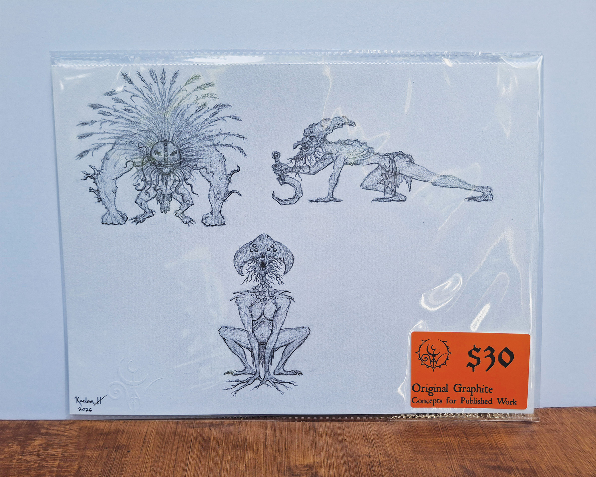 H.H.H Concept Art (#2) - (9x12) Original Drawings