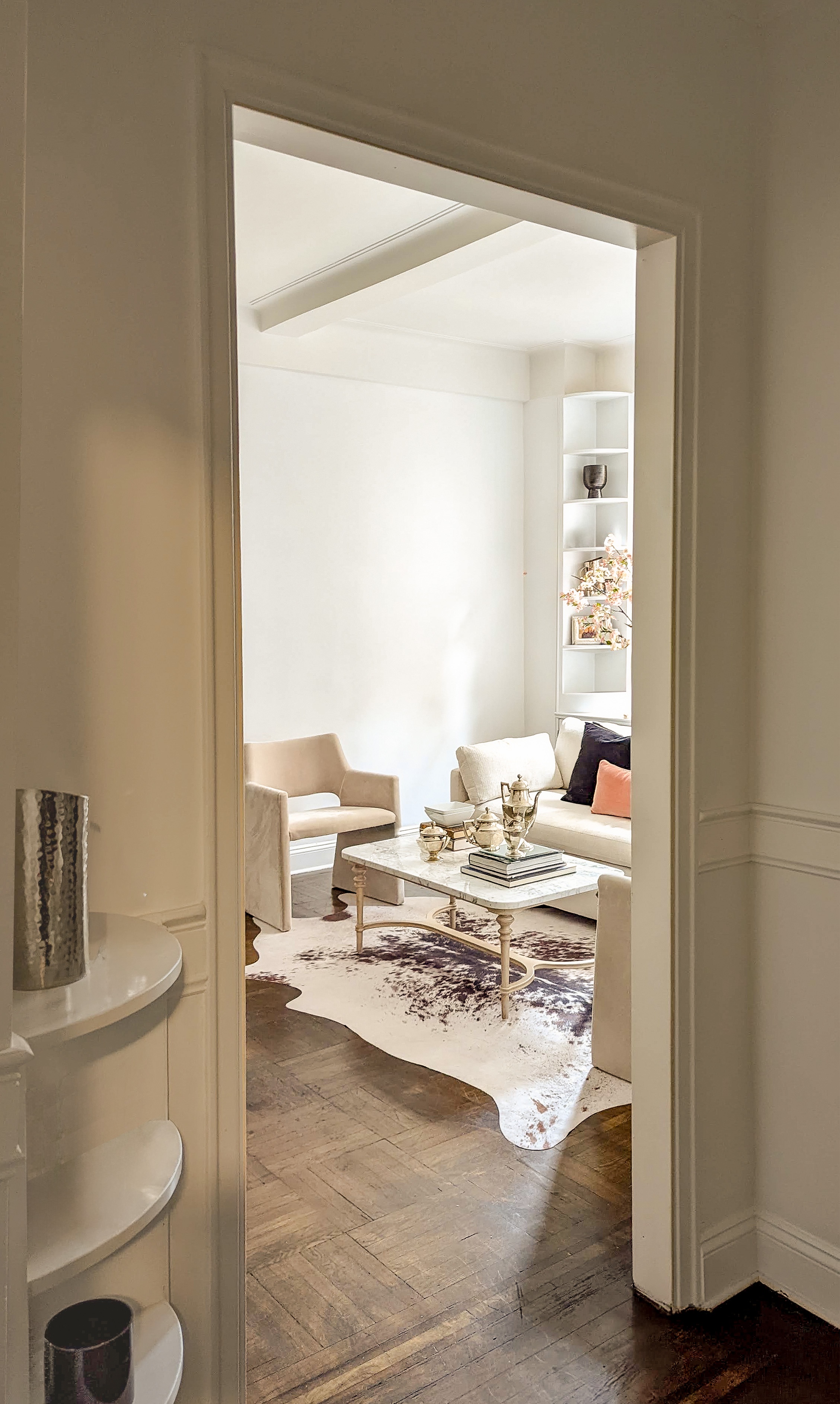 Sitting room seen through a doorway