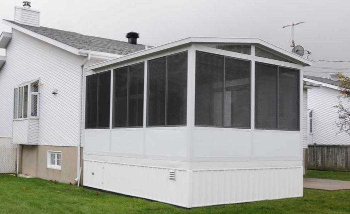 solarium en verre toit isolé