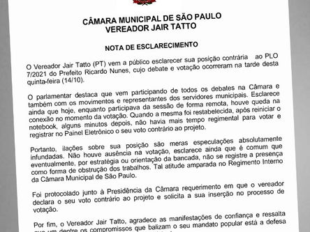 Nota à imprensa imprensa