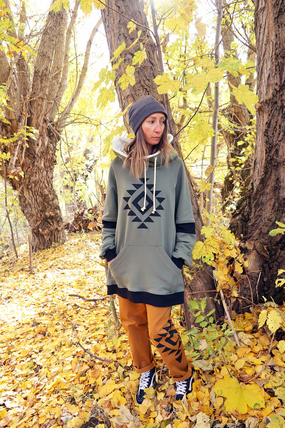 Unisexe Hoodie / Fall storm green