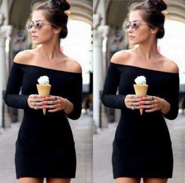 vestido hombros descubiertos