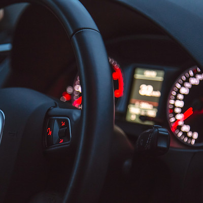 Car Interior with Lights