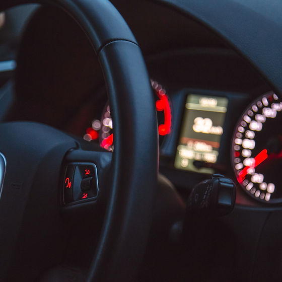 Car Interior with Lights