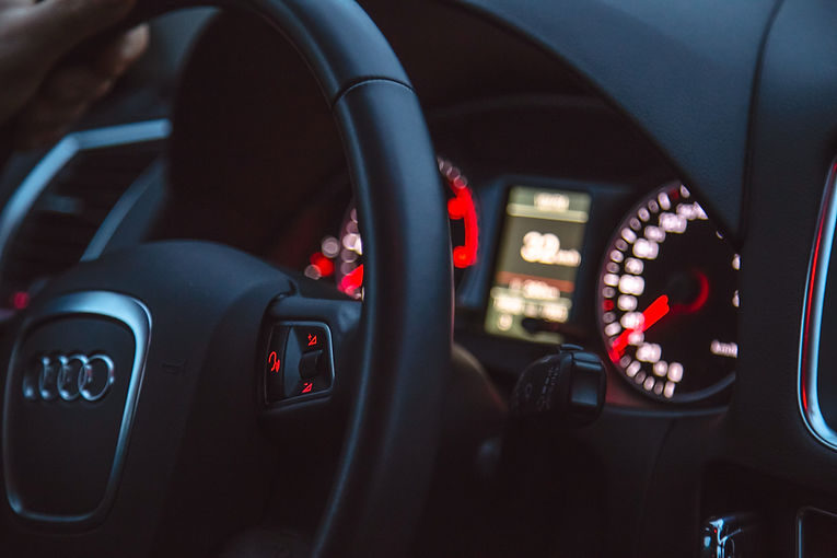 Car Interior with Lights