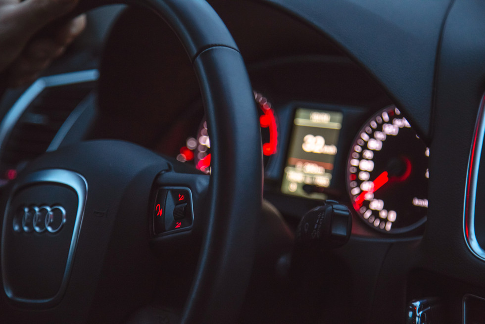 Car Interior with Lights