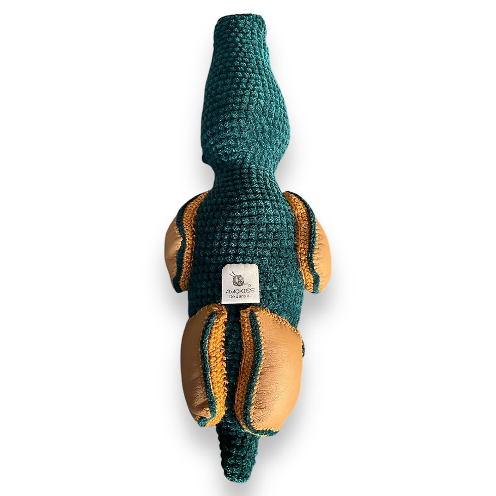 Miniature : Amigurumi crocodile au crochet fait main