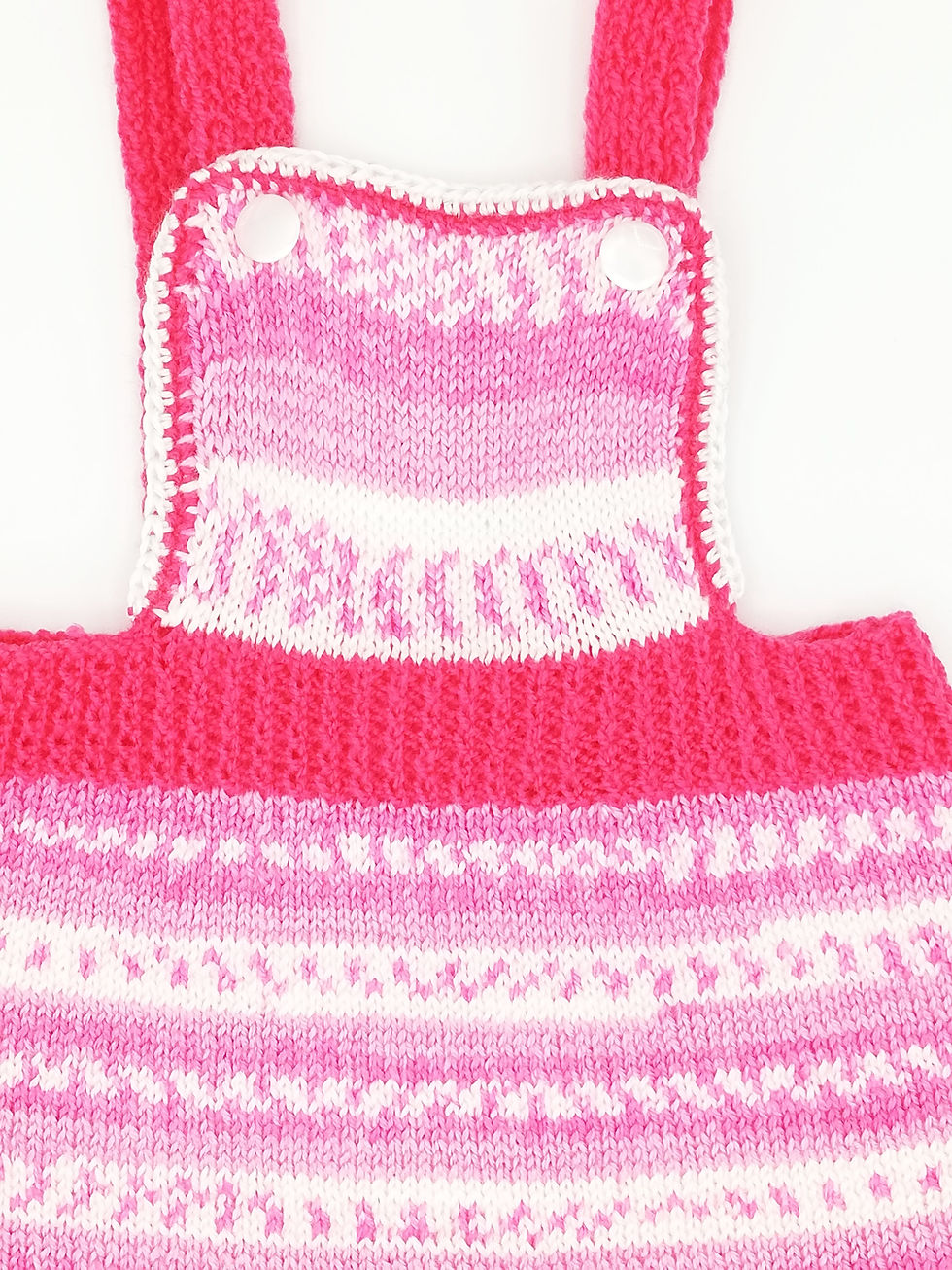 Robe salopette fait main au tricot