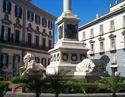 Piazza dei Martiri in Naples, the richest neighborhood in Naples, Italy
