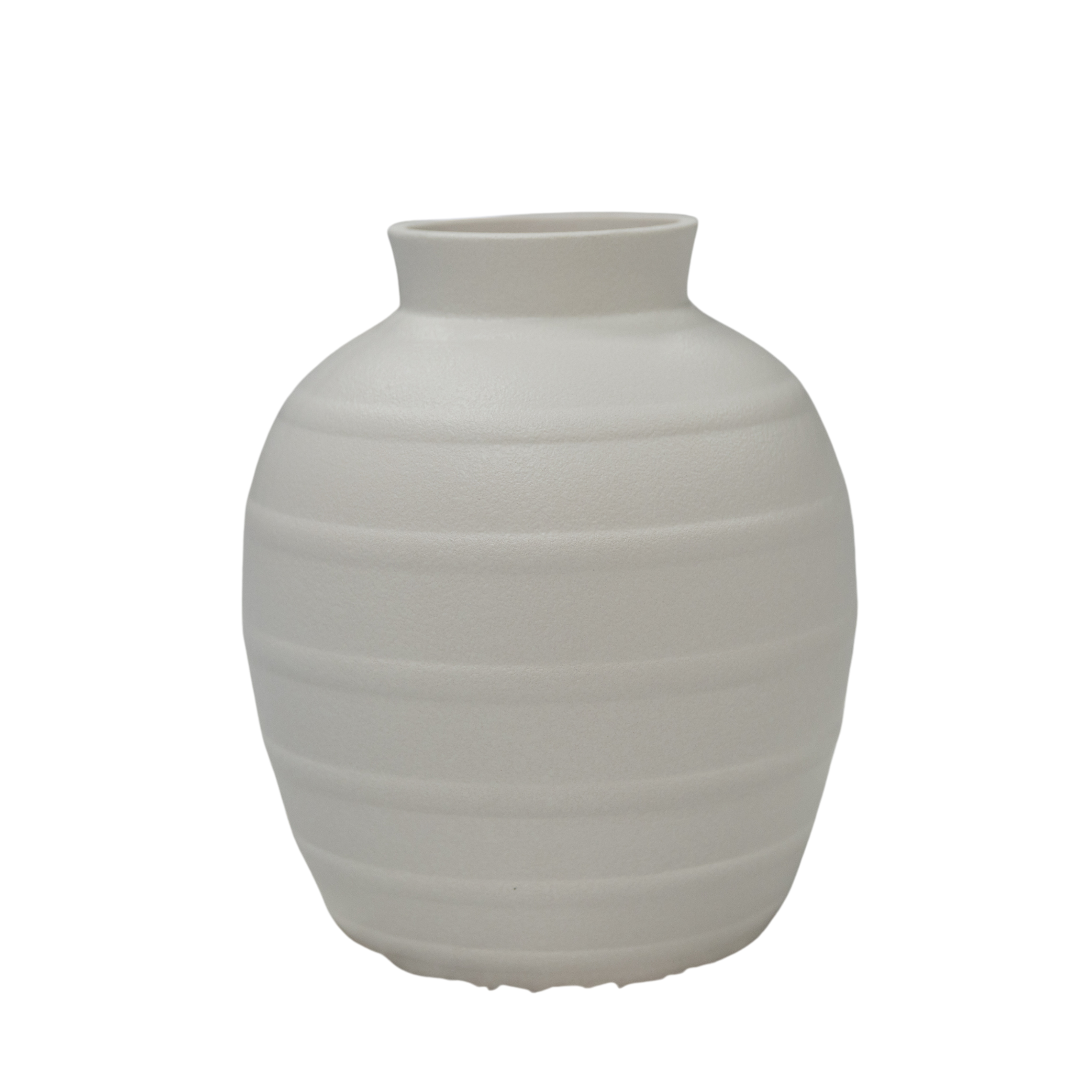 Grand Striped Ceramic Vase