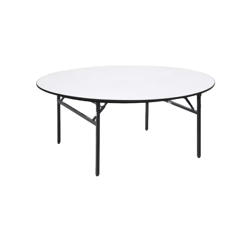 White PVC Top Round Table