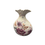 Thumbnail: Porcelain scalloped vase rental with vintage floral pattern in plum and blush, perfect for wedding centerpieces