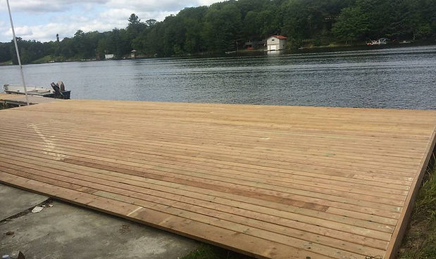Large or small deck and dock constructin. Complex design, shorline. Muskoka, Parry Sound.