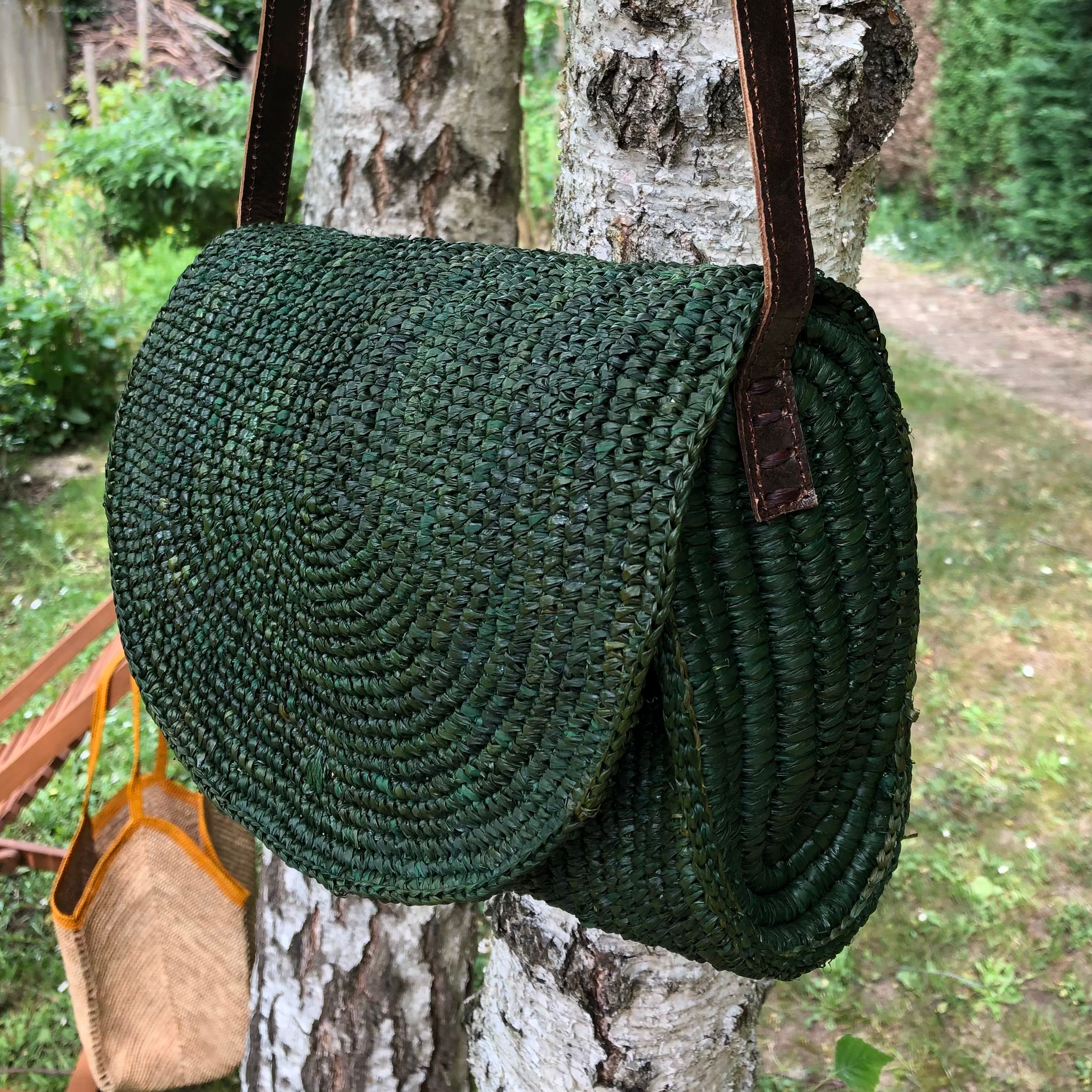 ESTIVAL - Sac bandoulière en raphia crocheté