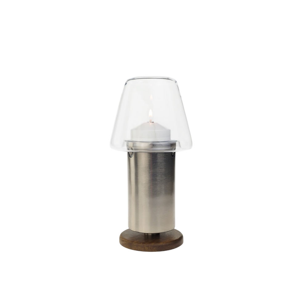 IMPERIAL WOOD nickel  lampes à huile candola verre claire