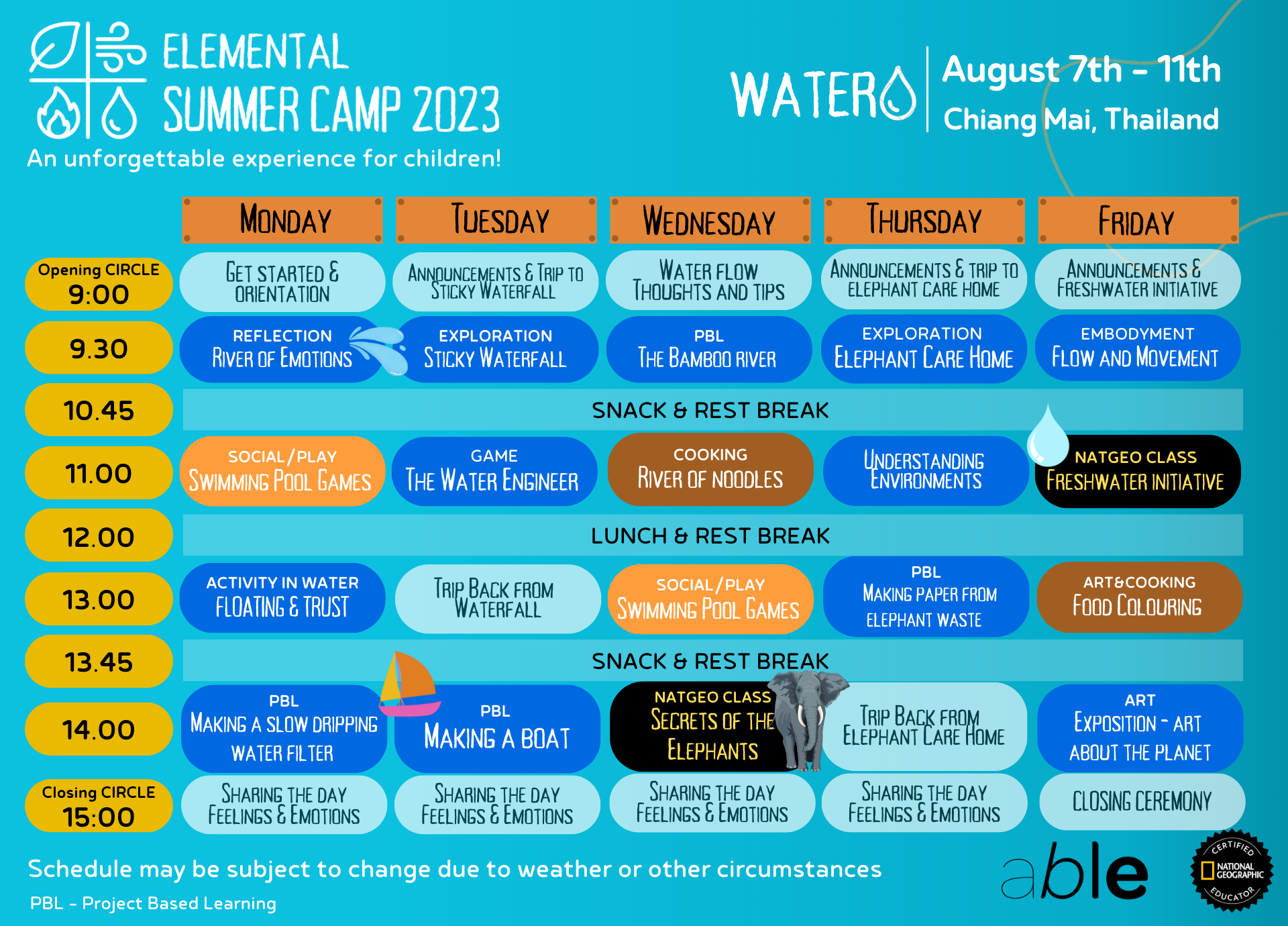 Signup Summer Camp Water Able