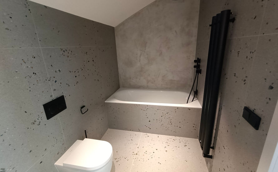 keramická dlažba a obklad, stěrka