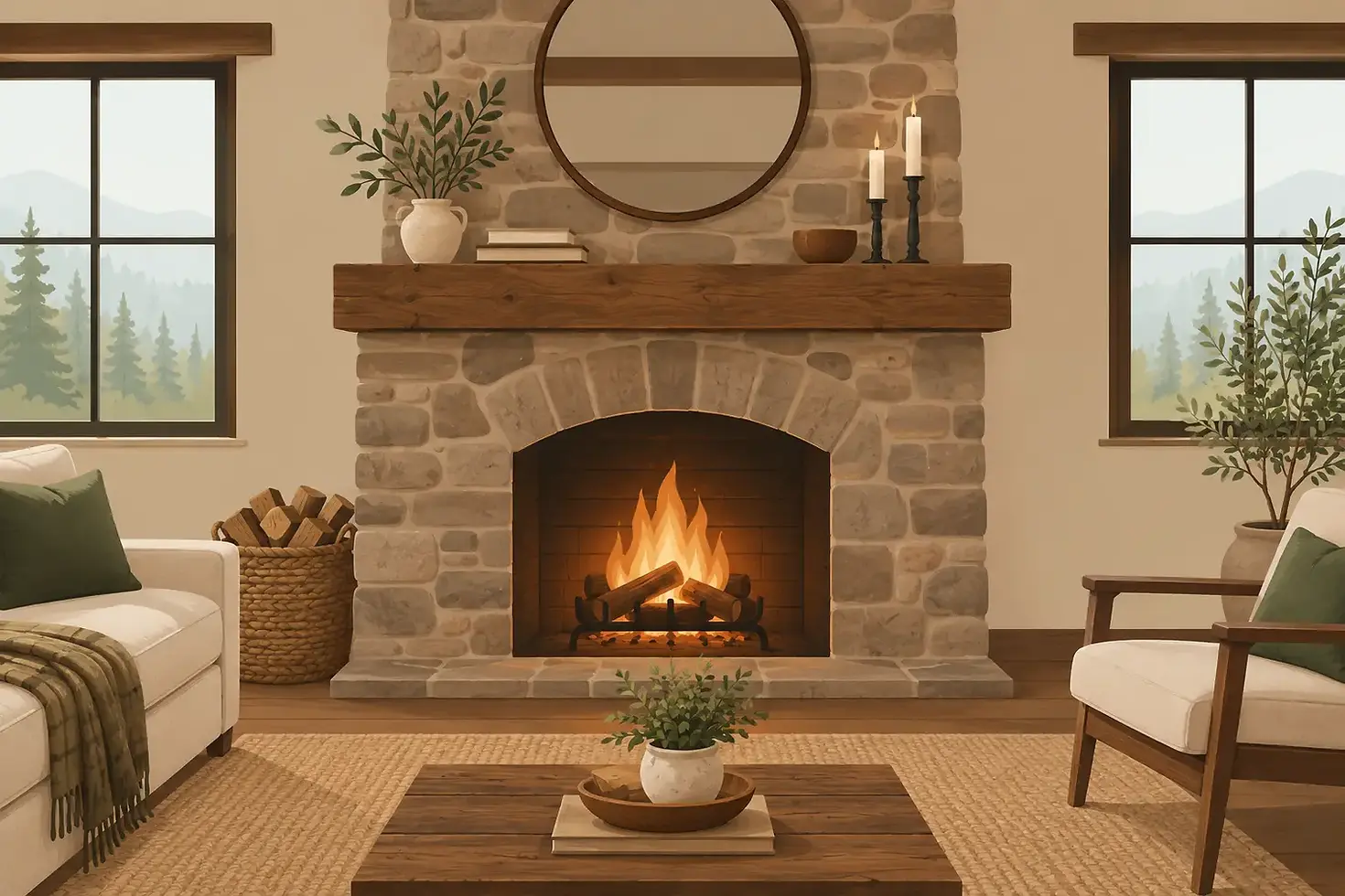 How to Create a Rustic Fireplace That Feels Timeless