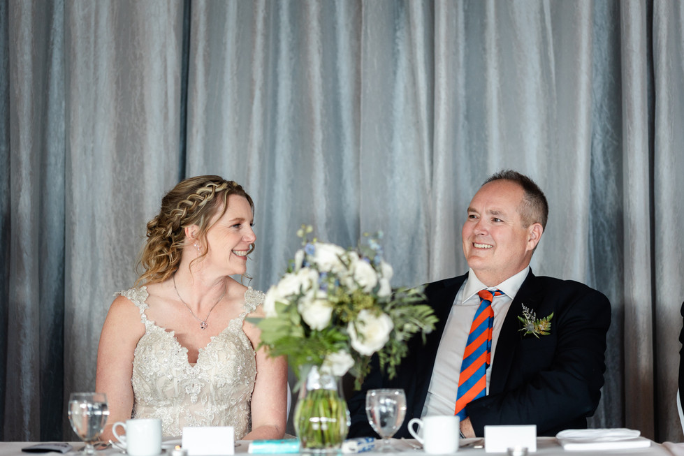 Bride and Groom at reception