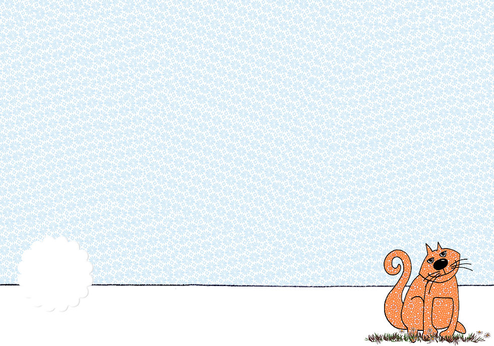 Thumbnail: Garden Birds and Cat Greeting card