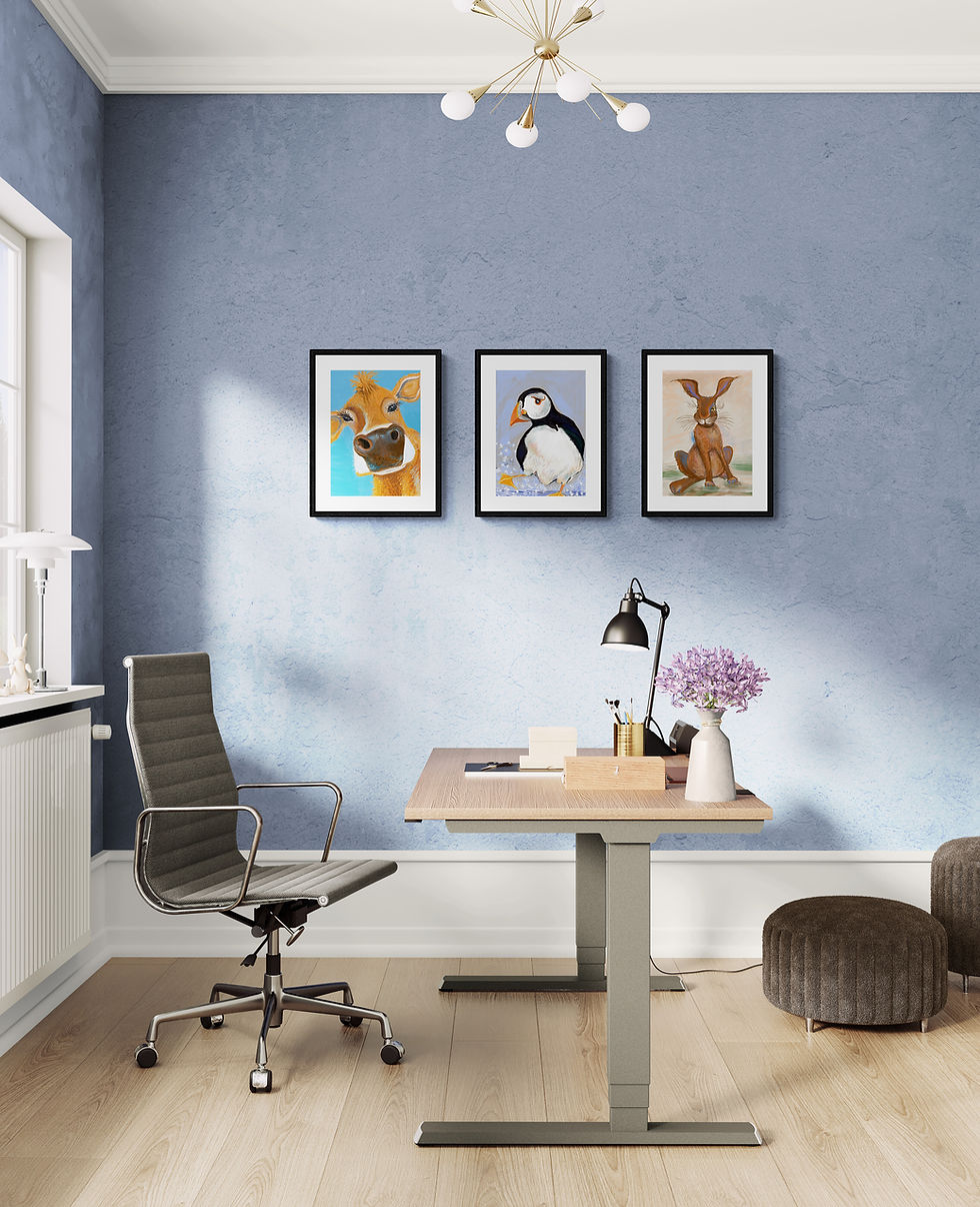Miniatura: Hare Art Print Wall decor - 'I'm All Ears'| Unframed Post