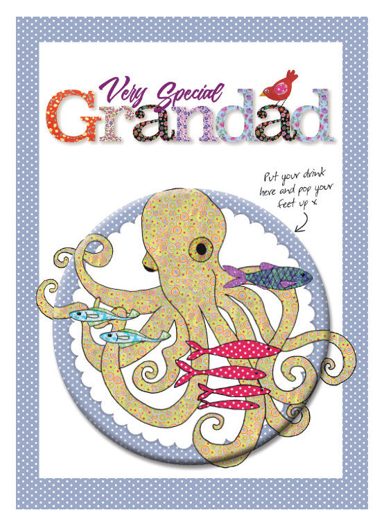 Miniature : Special Grandad greeting card and coaster