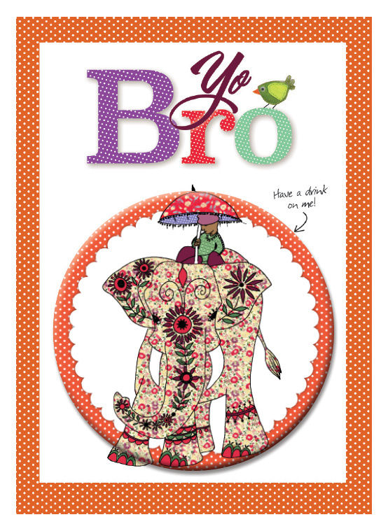 Miniatura: Yo Bro - greeting card and coaster