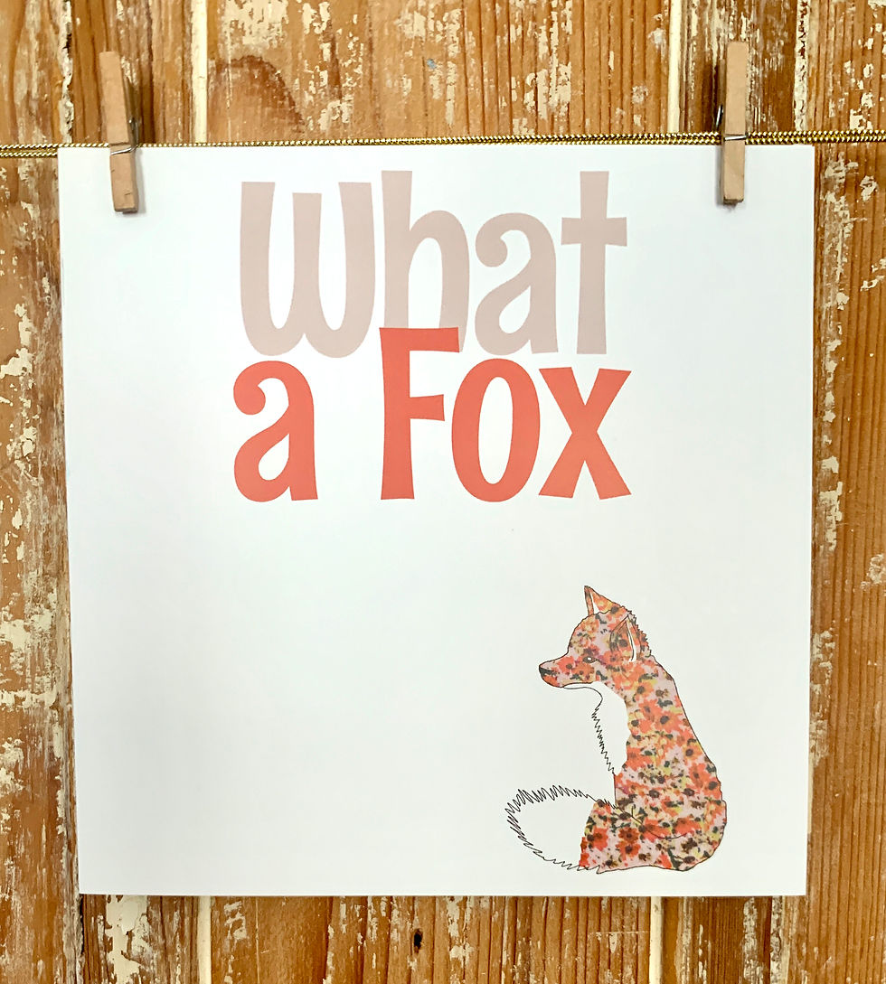 Miniaturbild: What a Fox, greeting card illustrated fox by MollyMac