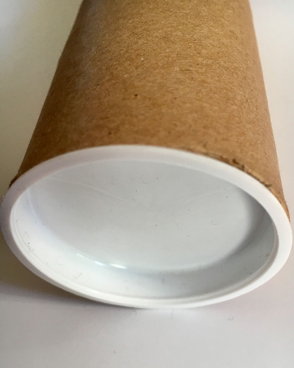 Thumbnail: Art Poster tube, end showing how the cap fits onto the end of the tube