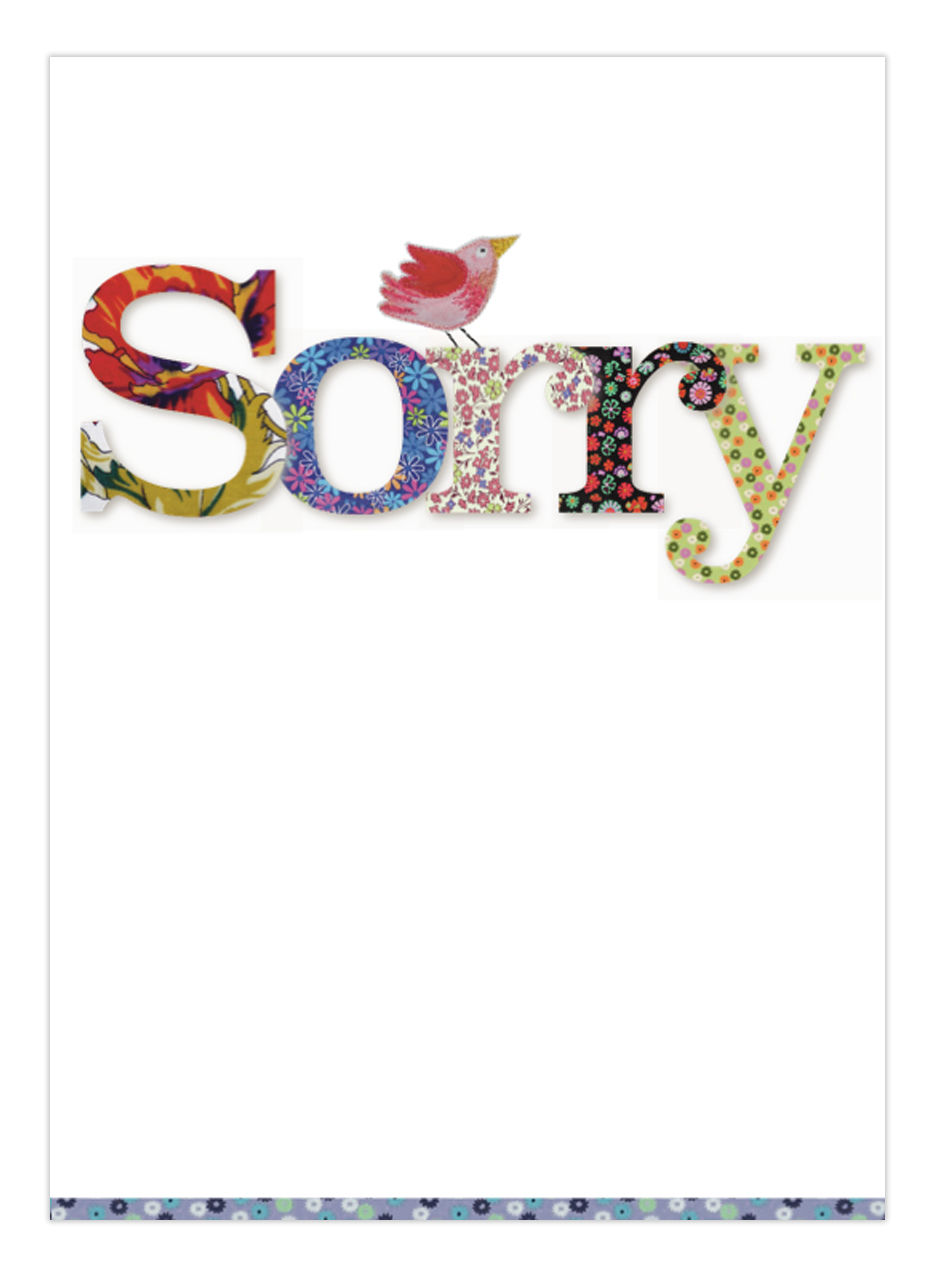 Miniatura: Sorry, greeting card by MollyMac