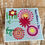 Miniature : Large abstract flowers in pinks and red with Happy Mother's Day  at the top of the design