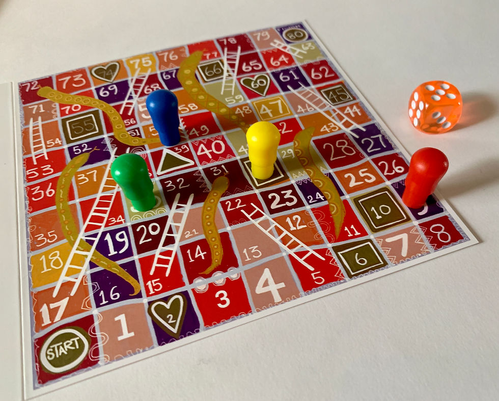 Miniaturbild: Snakes and Ladders Greeting Card