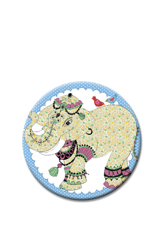 Miniatura: Elephant Greeting Card and Coaster - Good Luck