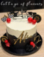 Racing car themed cake