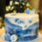 Abstract macaron cake