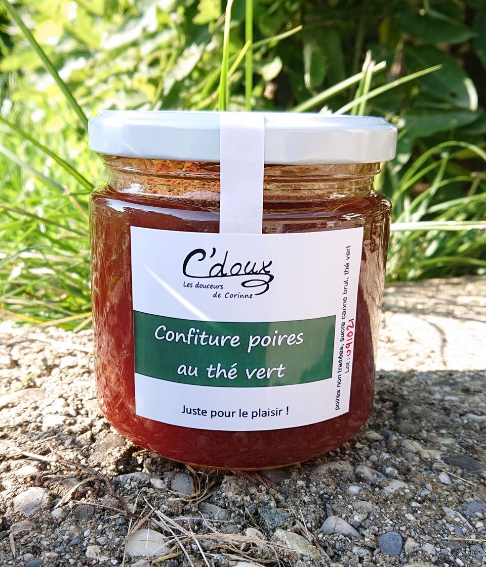 Confiture de poires au thé vert