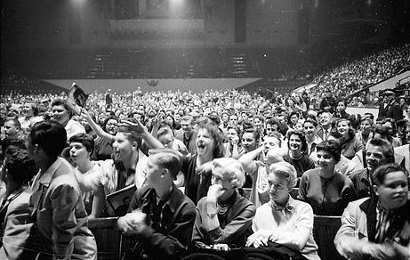 Maple Leaf Gardens Toronto Canada April 2, 1957. Toronto news photographer Lou Turofsky