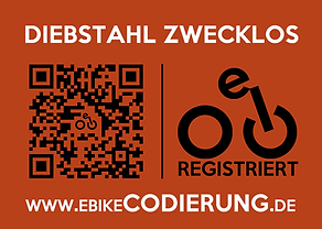 Bike Sticker für registrierte oder codierte eBikes, Fahrräder, eMTB, VanMoof, Elektrofahrräder, Leasingbikes etc