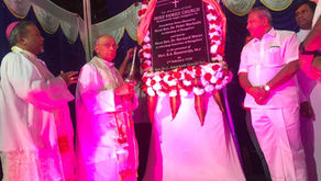 The foundation stone blessed for the New Holy Family Church!